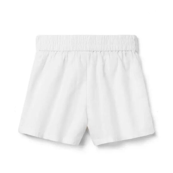 Janie and Jack Linen-Cotton Button Short in White Size 7 Girls - Picture 2 of 8